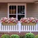 2 Pack 24 Inch Window Boxes Planters Railing Planter Box with Adjustable Brackets for Porch Fence Patio Balcony Hanging Flower Baskets with Coco Liners for Outdoor Garden Decor - Dark Grey