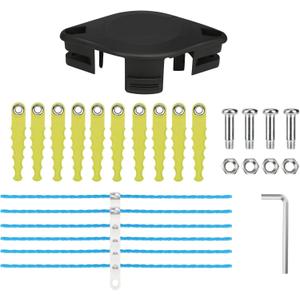 THTEN ACFHRL2 Weed Eater Bladed Head Spool Line Compatible with Ryobi 18V, 24V, and 40V String Trimmers, Fits for RY40210, RY40210A, ACFHRL2 with 6 Replacement Blades 1+10+6+4+1