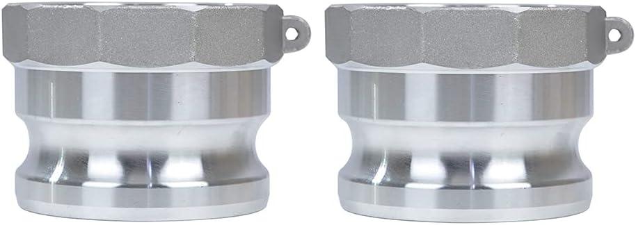 2 pcs Aluminum cam lock fittings (3" Part A) cam groove hose fitting camlock fittings, Male Adapter Female NPT Thread camlock fitting (3)