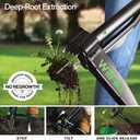 Weed Puller Tool with Long Adjustable Handle (36", 40", & 45"), Quick-Release Weed Ejector Mechanism, Lightweight Aluminum Stand-Up Heavy Duty Weed Remover, 4-Claw Head & Foot Pedal for Easy Weeding