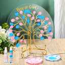 Pasimy Gender Reveal Fingerprint Tree Boy or Girl Party Ideas Baby Shower Guest Book Party Game Gender Reveal Party Supplies for Baby Shower He or She Party Keepsake(Classic)