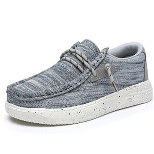 Felabo Kids Boys Girls Slip-On Casual Loafers Canvas Walking Shoes Comfortable & Lightweight, (6 Toddler, Bluegray)