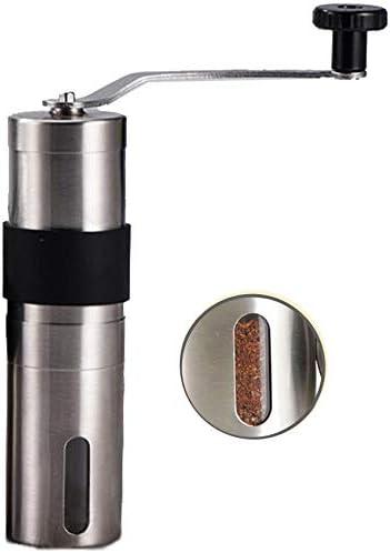 Manual Coffee Grinder,Handheld Mini Bean Conical Burr Mill,Brushed Stainless Steel