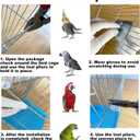 Small Bird Travel Cage-Lightweight Small Birds Starter Kit with Birdcages and Accessories Great for Parakeets Lovebirds Parrotlets Finches Canaries Removable Plastic Tray Include (White11.8"L x 9"W x 15.3"H)