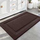 LUMI Large Ultra Soft Bathroom Rugs Non Slip with Rubber Backing, Absorbent Washable Bath Mat Quick Dry, Upgraded Premium Microfiber Plush Carpet for Bathtub and Shower Floor, Brown, 24x43