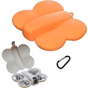 Storage Bag for DJI Neo, Portable Travel Case Protective Carrying Case Compact Bag for DJI Neo Drone Accessories (Orange), 16.5*14.5*5.4cm