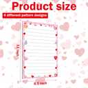 Happy Valentine's Day Letterhead Paper 48 Pcs Red Pink Love Heart Letter Writing Paper - Heart Valentines Day Paper Holiday Paper For Wedding Note Greeting Office Printing 8.5 x 11 Inch