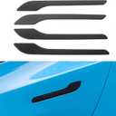 Fit Tesla Model 3(Highland) and Modle Y(Juniper) 2017-2025 Door Handle Decoration Cover,for Car Door Handle Sills Protection Wrap Accessories 4Pcs (Matte Black)