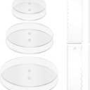 Acrylic Round Cake Discs Set 6.25, 8.25, 10.25 2 Circles Each Size, Comb Icing Scraper, Edge Smoother Cream Scraper