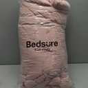 Bedsure Pink Queen Comforter Set - Soft Bedding for All Seasons, Cationic Dyed Bed Set, 3 Pieces, 1 Queen Size Comforter (90"x90") and 2 Pillow Shams (20"x26"+2"), 06 - Pink Melange
