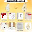 Marquee 4ft Numbers with Light up Number 4 White Mosaic Frame with Slots Letter 4 for 4th Birthday Party Decorations Pre-Cut Cardboard Large Giant Cut-Out Thick Foam Board Sign Anniversary