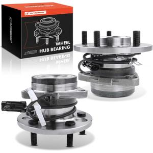 A-Premium 2Pcs Front Wheel Bearing and Hub Assembly with ABS & 5-Lug
