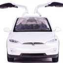 gidoyi Toy Car Model X, Pull Back Car Toys Alloy Vehicles with Lights and Sound 1:32 Scale Model Car (White)