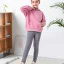 Hvididan Girls Fleece Hoodies Size 10-12 Oversized Hoodies for Teen Girls Warm Long Sleeve Toddler Sweatshirt, Pink, Size 10-12