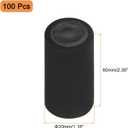 Uxcell 100Pcs PVC Heat Shrink Capsules Wine Bottle Capsules Shrink Cap Wrap Shrink Top Cover for Wine Cellars and Home Kitchen, Black/Black 30x60mm