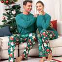 Family Pajamas Christmas Matching Sets Xmas Family Pjs Set Couple Holiday Jammies Women/Men Festival Sleepwear Adult (M)