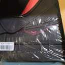 BGYFOU Fashion PU Breathable Leather car seat Cover 5-Seater Universal fit (Black-Rose red)