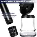 Portable Hookah Set with Everything - Small Glass Hookahs Mini Shisha Kit with Carrying Case, Handmade Stone Hookah Bowl & 10 Mouth Tips - Premium Handle Shisha Pipe for Car, Travel & Home (Black)