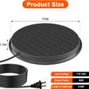 Metal Chicken Water Heater for Winter, 11'' Chicken Waterer Heater Base for 1-5 Gallon Metal or Plastic Poultry Waterer, Outdoor Eletric Poultry Water Heaters for Chicken Turkey Goose Duck Drinker