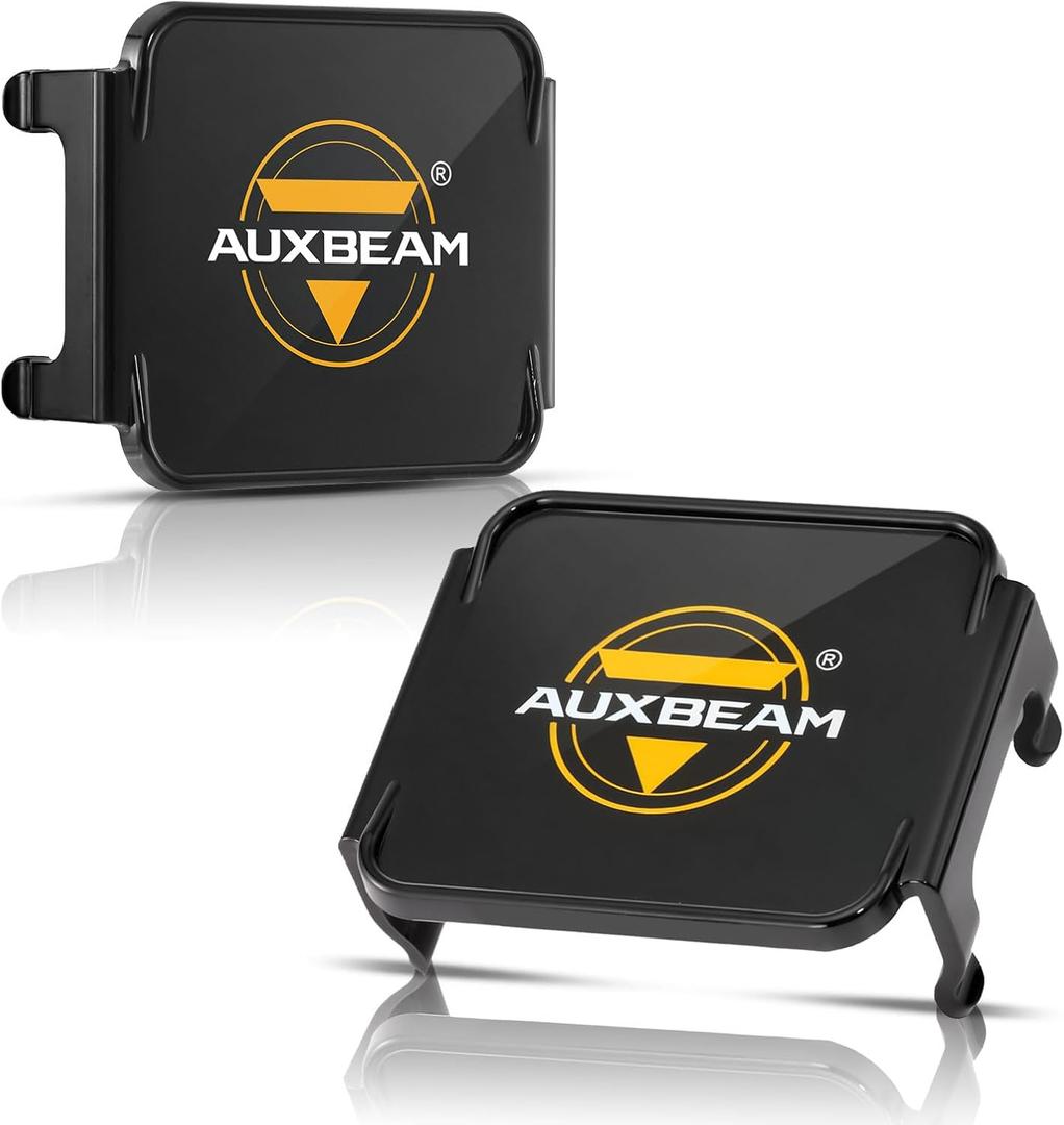 Auxbeam FA Series Black Protective Light Covers, 3 Inch Off-Road LED Pod Light Lens Cap, Dust Impact Shield & Street Compliant, Polycarbonate Plastic, Snap-on Design, 2 Packs