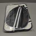 PU Leather Pickleball Bag with Shoe Compartment, Large Pickleball Tote Bags for WomenMultifunctional Pickleball Bags (Small, New White)