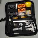 Watch Link Removal Kit, BYNIIUR Watch Repair Kit, Watch Case Opener Spring Bar Tools, Watch Battery Replacement Tool Kit, Watch Band Link Pin Tool Set with Carrying Case and Instruction Manual (Black)