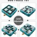Aluckmao Dog Puzzle Toy, Adjustable Difficulty Levels Beginner to Advanced, Large Size, Brain Stimulation Mental Enrichment, Food Treat Game (Green)