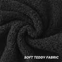 FUTEI Black Throw Pillow Covers 26x26 Inch Set of 2,Furry Faux Fur Teddy Boucle Textured Cushion Covers,Soft Fluffy Decorative Euro Pillow Shams,Home Decor for Couch Bed Living Room Office Car