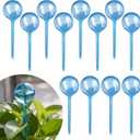 Soilagua 12-Pack Plastic Plant Watering Globes, Premium PVC Shatter-Resistant Plant Waterer, Tapered Opening Self Watering Planter Insert, Automatic Watering Spikes for Daily & Vacation Plants Care