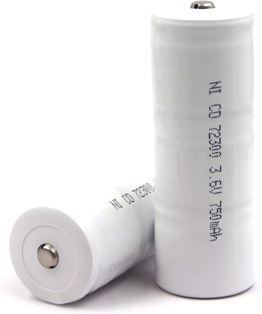 (2-Pack) 3.6V Ni-CD Replacement Battery for Lombart 72300L Mega Batteries 13969 O'Donnell 7334 Powertron N1052 R&D 5224 Unipower B10344 Welch Allyn 71000-A 71000-C 71050C 71055-C 72300