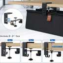 Zilink No Drill Under Desk Cable Management Tray 40" Cord Organizer for Table Clamp/Screw Mount Cable Management Under Desk Waterproof Fabric Cable Management Tray for Office, Home
