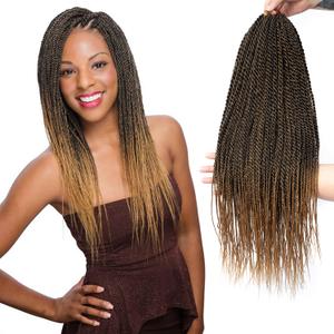 NAYOO Senegalese Twist Crochet Hair - 8 Packs 18 Inch Crochet Hair For Black Women, 35 Strands/Pack Small Twist Crochet Hair Hot Water Setting, Crochet Braids Hair with Natural End(18 Inch, 1B/27)