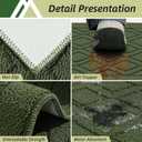COSY HOMEER 48x20 Inch/30X20 Inch Kitchen Rug Mats Made of 100% Polypropylene 2 Pieces Soft Kitchen Mat Specialized in Anti Slippery and Machine Washable for Home Kitchen,Green
