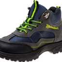 Avalanche Outdoor Kids Hiking Waterproof Lace-up Comfort Outdoor Construction work boots (4 Big Kid, Grey Yellow)