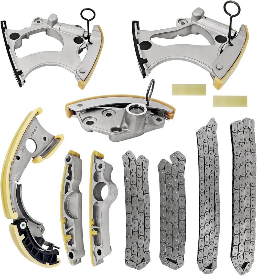 12PCS Engine Timing Chain Kit Compatible with Audi A6 A8 Quattro, S4, S5, Q5, Q7, SQ5, 2012-2016 3.0T V6-DOHC