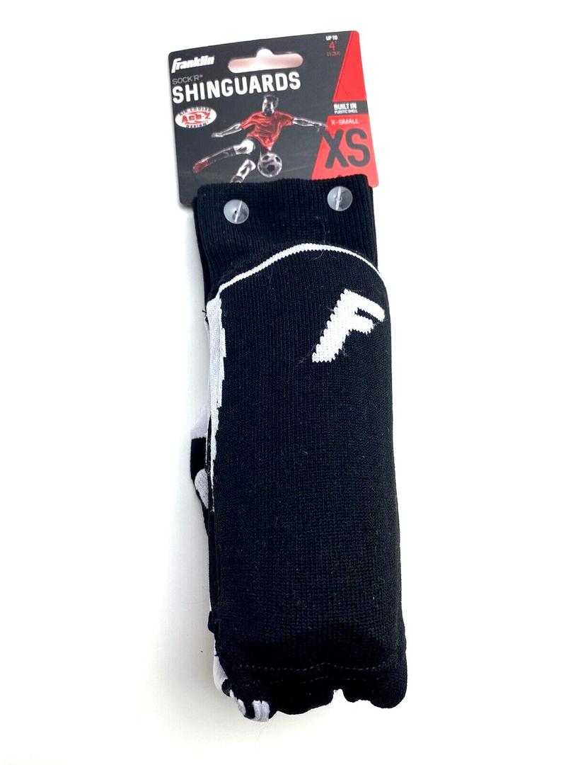 Franklin Sports ACD Sockfeets Shin Guard, Black XS