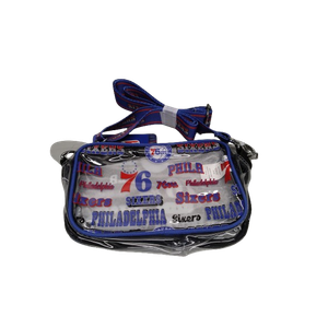 FOCO NBA Team Logo Stripe Clear Crossbody Bag, Retro Print Pack of 2