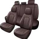 MINGBRON Car Seat Covers,Car Seat Protector Waterproof,Seat Covers Full Set, Car Seat Protectors,Automotive Seat Covers Fit for Most Cars Brown