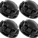 4PCS Black 6 Lug Hub Caps Chrome Chevy Center Caps Fit for 2005-2013 Silverado 1500 2007-2013 Tahoe Avalanche Suburban 1500 Replacement 15067578 15067580