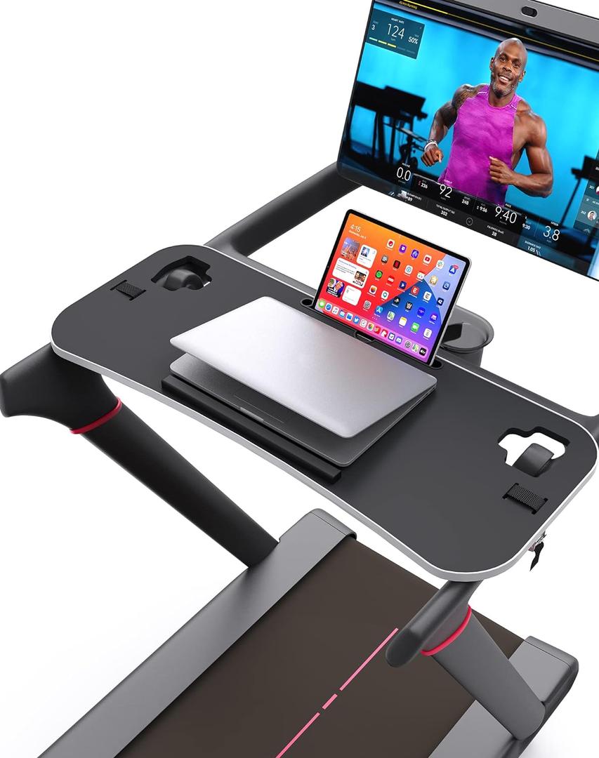 New Tread Laptop Tray, Treadmill Desk Tray, Upgrade 36" Treadmill Tray Compatible with The New Peloton Tread, Ergonomic Tread Tray for Laptop, Easy Mount Exercise Workstation with Protective Strip