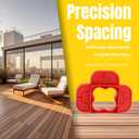 2 x 8 Pcs Red ABS Deck Spacer Tool - 4-in-1 Camo Deck Tool with Multi-Size Deck Board Spacers (5/32", 3/16", 1/4", 5/16") for Composite, PVC & Hardwood Decking - Reusable & Fast Install