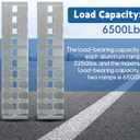 2PCS 60 Inch x 12 Inch Aluminum Trailer Loading Ramps - 6000 lbs Capacity with Beavertail Hook End