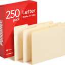 Pendaflex File Folders, Letter Size, 1/3 Cut, Manila, 250 per Box (752250)