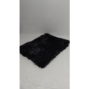 Yimobra Bath Mats for Bathroom 36 x 24, Soft Shaggy Large Size Water Absorbent Bath Rug, Non-Slip, Machine Washable Quick Dry Shower Rug, Microfiber Thick Mat for Bathroom Floor/Tub, Black 