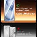 MAGIC JOHN 2PACK 3rd Gen for Samsung Galaxy S26 Ultra Screen Protector, One-Pull Easy Install, Smooth Touch, Auto-Align Screen, Support Fingerprint Unlock, 9H Glass, Anti-Scratch