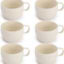 Coffee Mugs Set of 6, Coffee Cups 12oz, Durable Light Weight Plastic Mugs for Home, Outdoor, Picnic, Camping, Idea Birthday Gift (4. White)