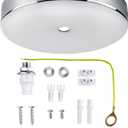 Arturesthome 4.7" Silver Ceiling Canopy Light Kit Rewind Single Hole with Hardware,Ceiling Plate for Pendant Light or Chandelier,Screw Fixing on Both Sides is Easier to Install Than Standard Canopies (12cm)