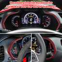 E-cowlboy Carbon Fiber Side Meter Dashboard Panel Frame Cover Trim for Chevrolet Corvette C7 Z06 Z51 ZR1 Stingray Grand Sport 2014 2015 2016 2017 2018 2019 Interior Accessories Decoration (Red 2PCS)