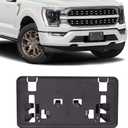 Front Bumper License Plate Bracket Holde Frame Compatible with 2021 2022 2023 Ford F150, 2.7L, 3.0L, 3.5L V6 Replace, ML3Z-17A385-BB (NOT for Platinum Raptor)