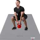 Extra Large Exercise Mat, 6'x4' (10mm) Thick Workout Mat for Home Gym Flooring, Garage, Shoe-Friendly, High-Density, MMA, HIIT, Weight Lifting, Cardio&Strength